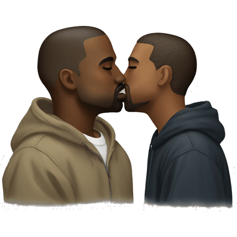 kanye west kissing kanye west emoji