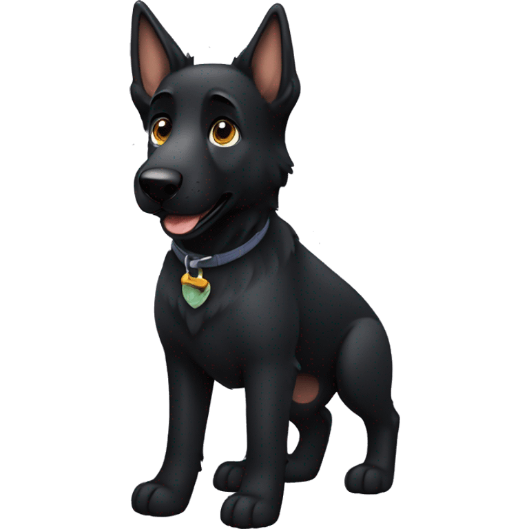 Black german shepherd dog emoji