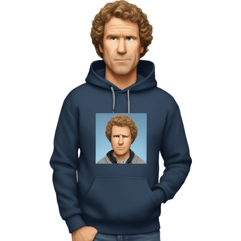 will ferrel in a polo hoodie emoji