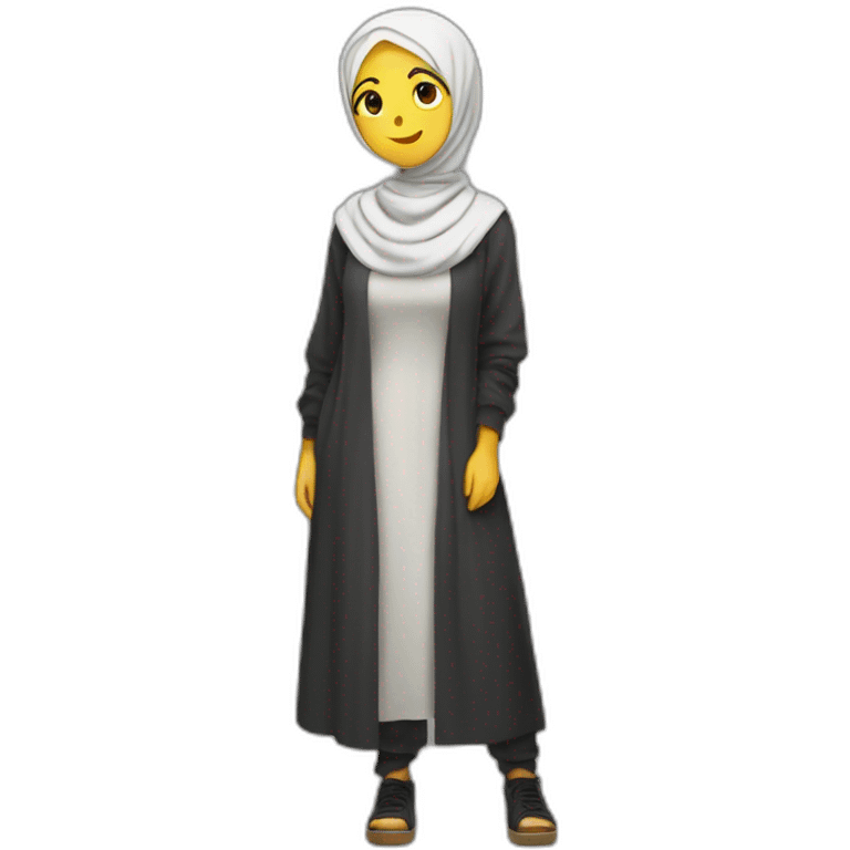 hot hijab girl, full body emoji