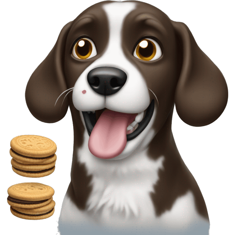 Dog eating oreos  emoji