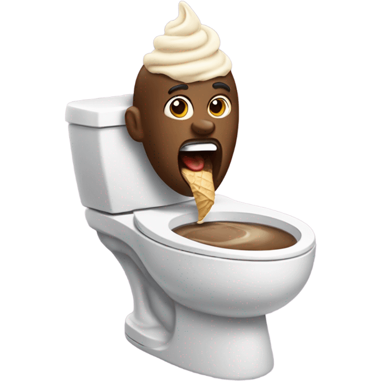 Skibidi toilet eating ice cream  emoji