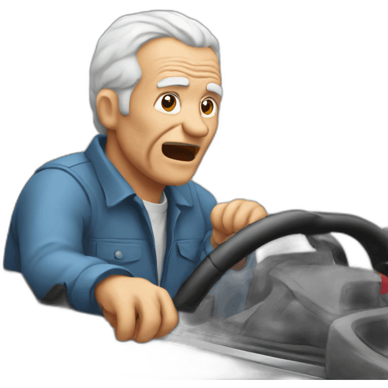 bad driver old man emoji