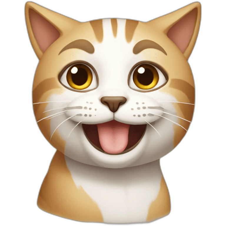 Smiling Greek cat emoji