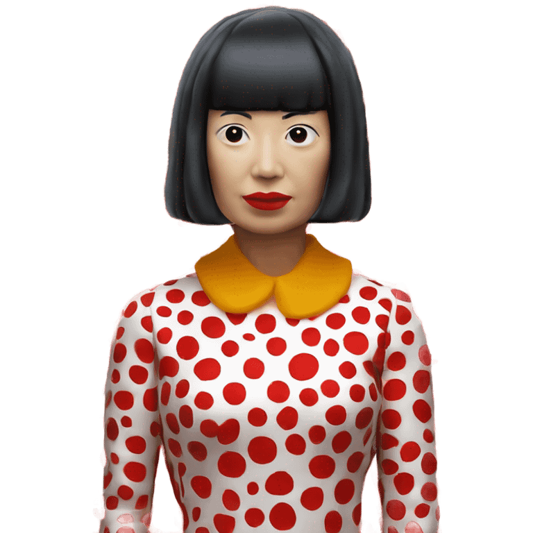 Yayoi Kusama sculpture  emoji