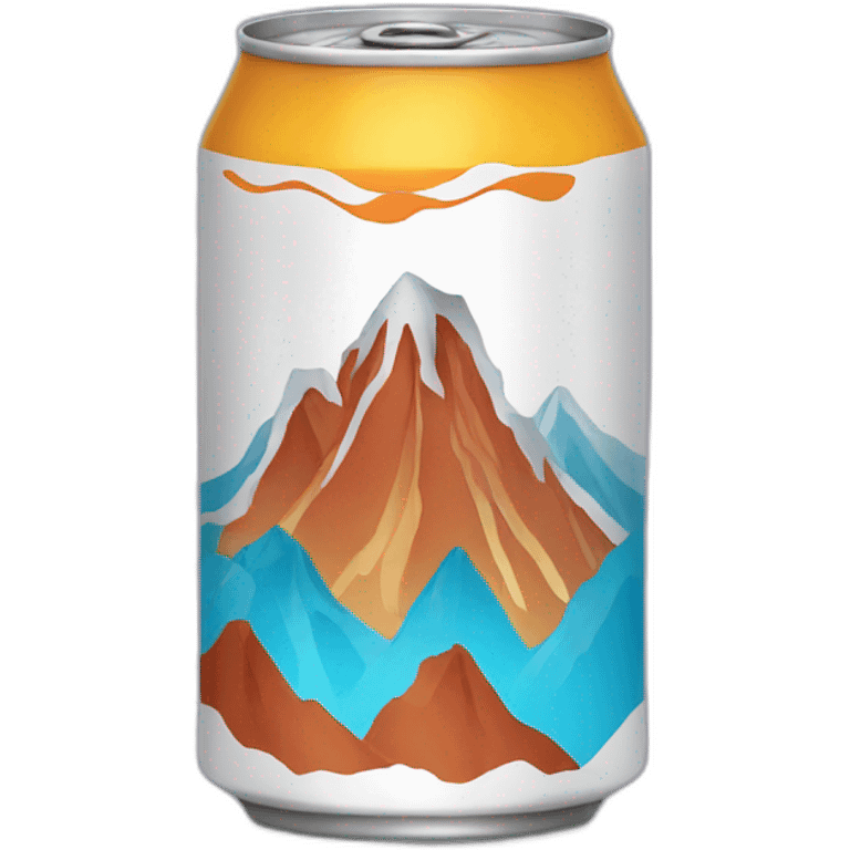 soda can with a moutain on emoji