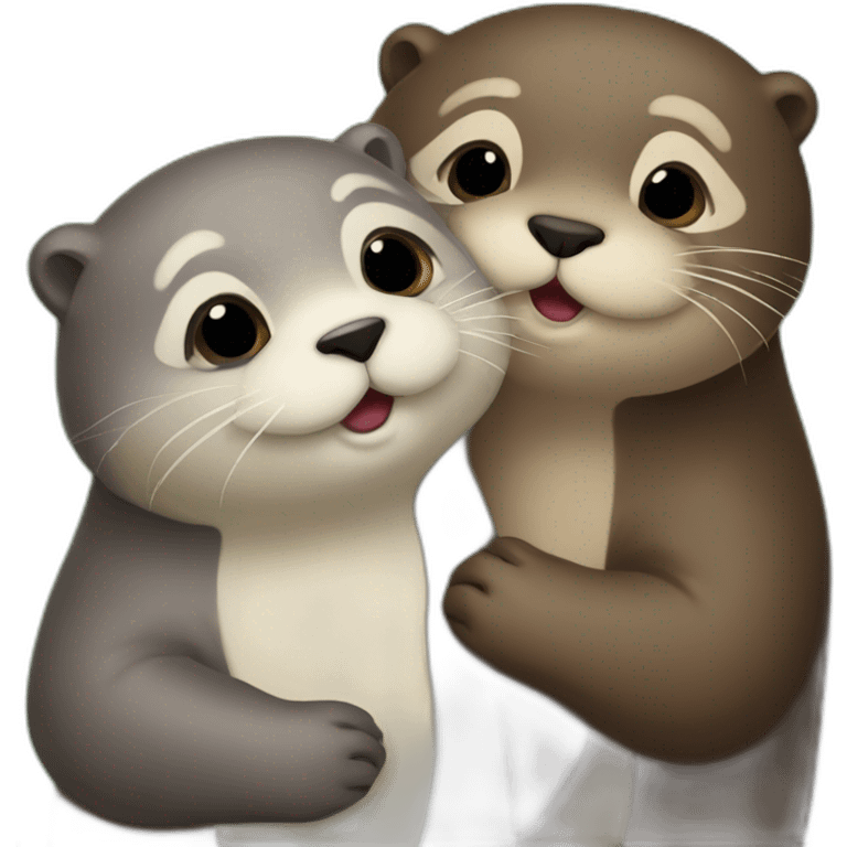 in love otter and beaever emoji