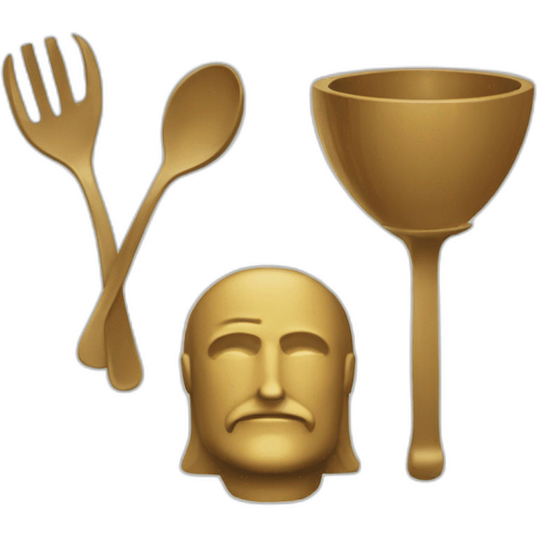 Plato cuchara y tenedor emoji