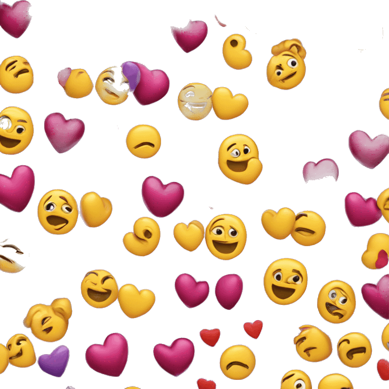 berenjena con corazones emoji