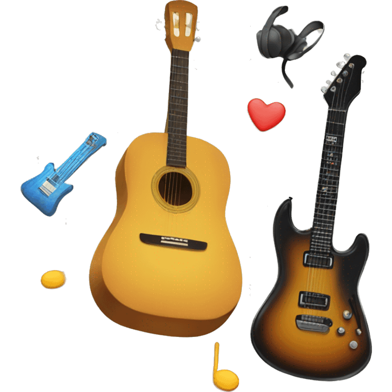 music, guitar, journal   emoji