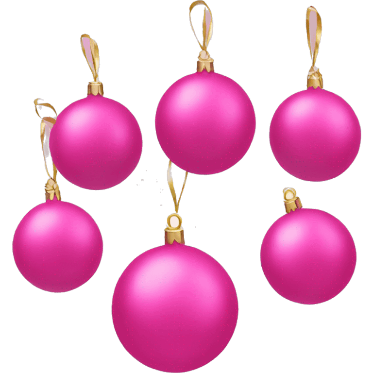 pink christmas decorations  emoji