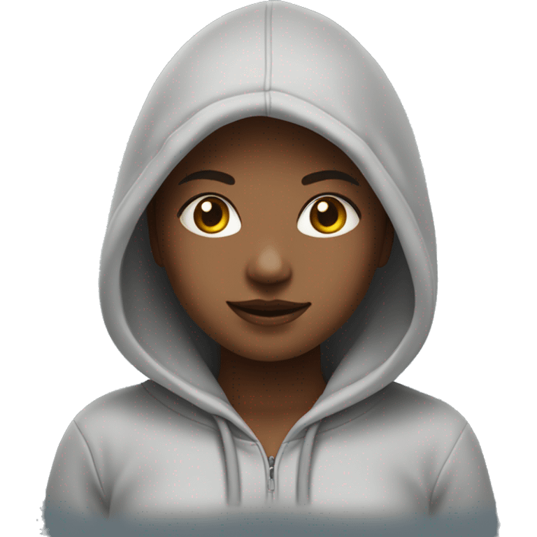 Girl wearing a hoodie ￼ emoji