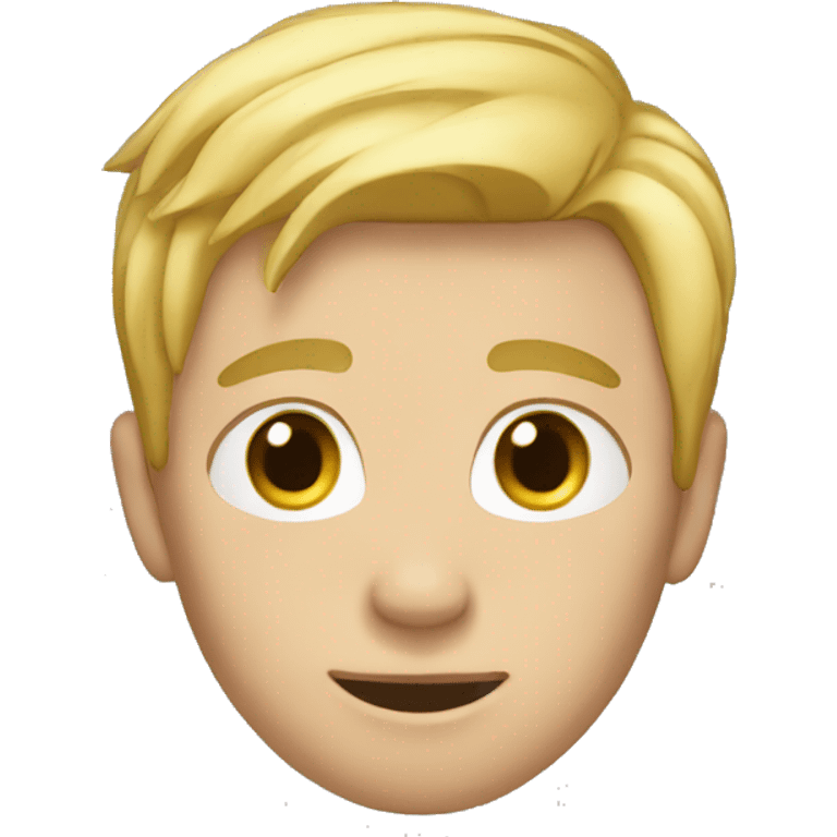 The boy's blond hair stood up straight emoji