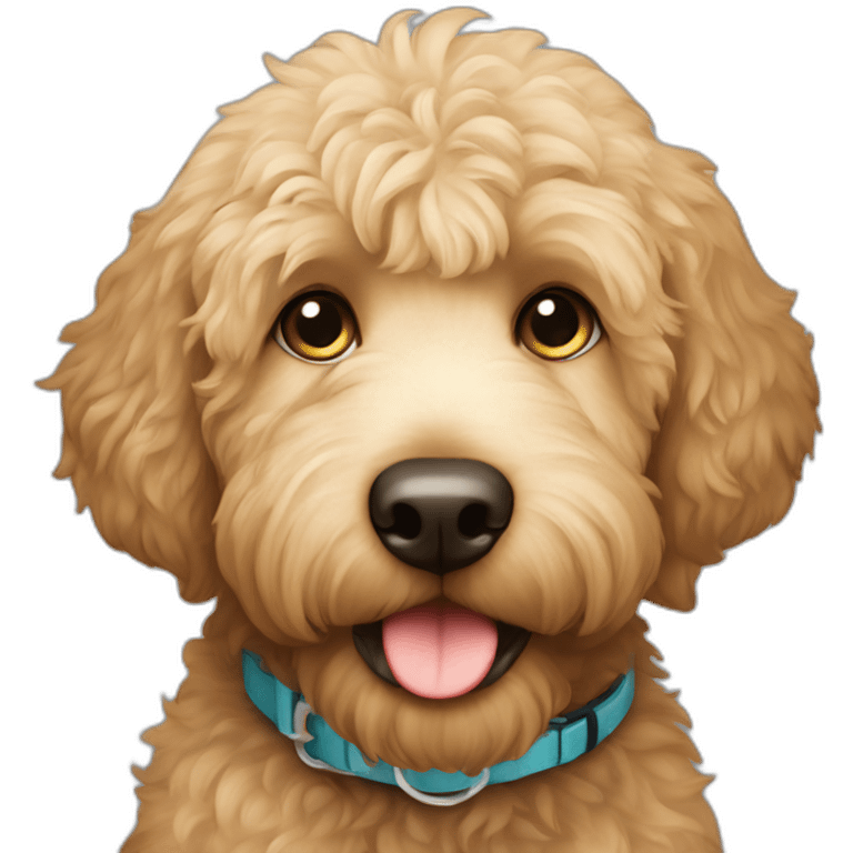 labradoodle with collar emoji