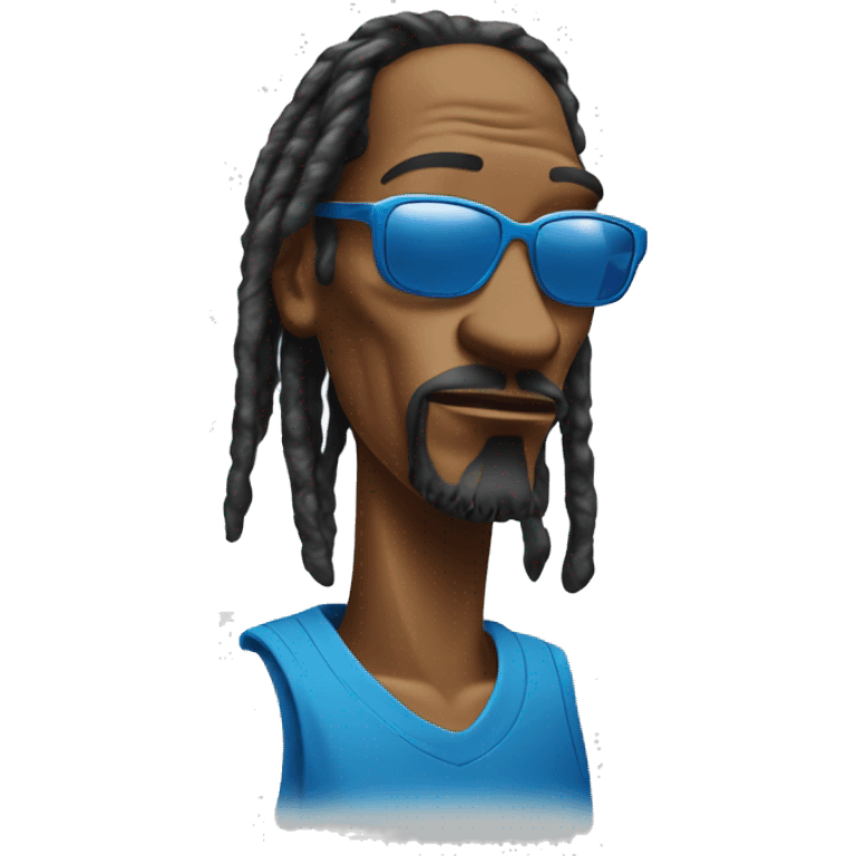 Snoop dogg in blue and sunglasses with dreads  emoji