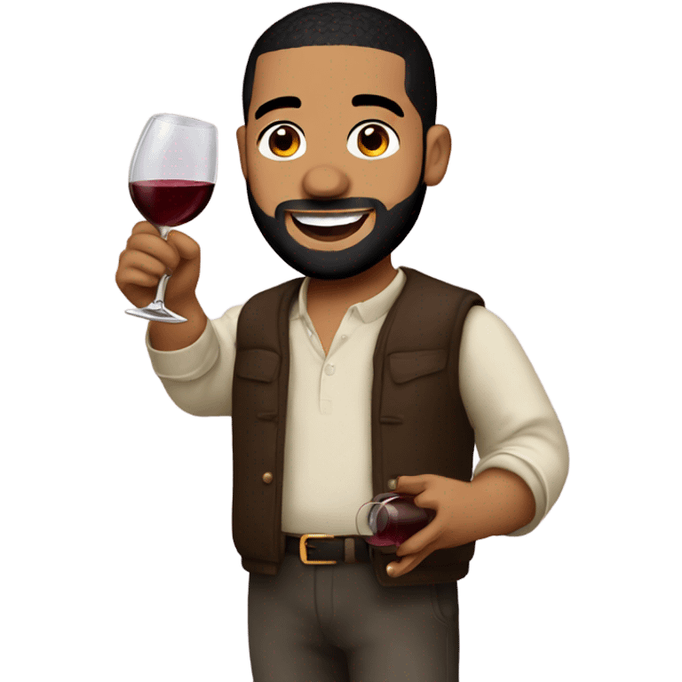 drake with wine emoji