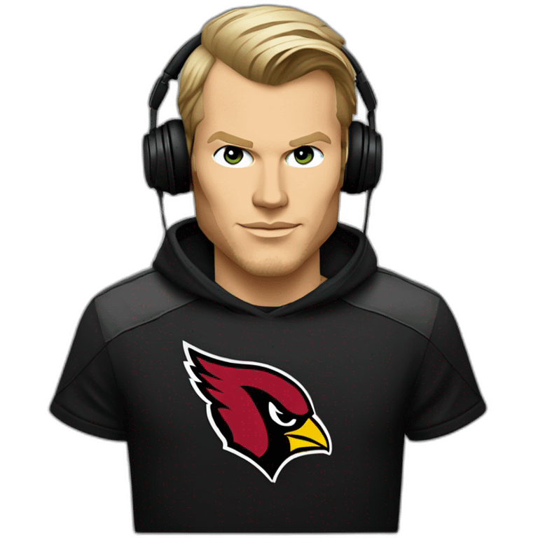 DJ Avicii with a black “Arizona Cardinals NFL shirt” emoji