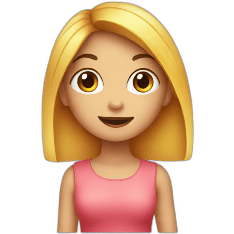 Girl with melon emoji