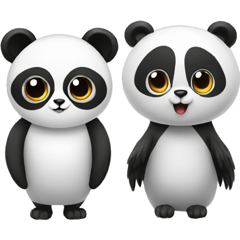 Panda and owl emoji