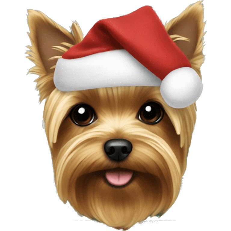 Yorkie in Christmas sweater emoji