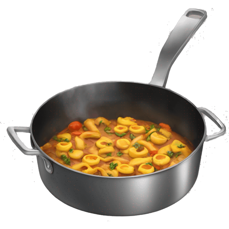 Cooking food in a big pan emoji