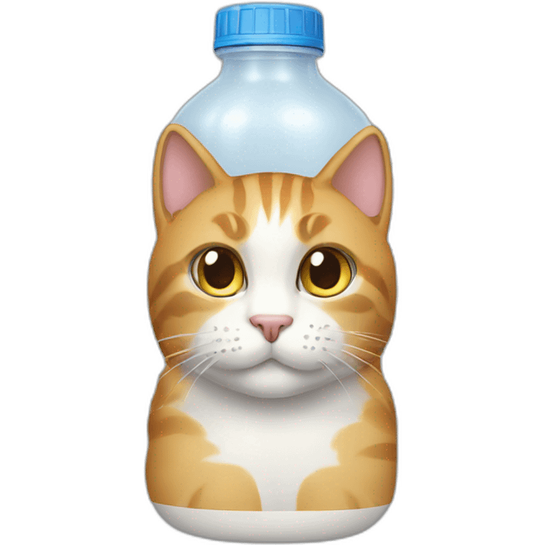 Cat drink water bottle emoji