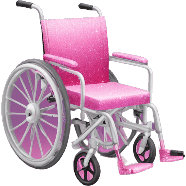 Pink ombre wheelchair with glitter  emoji