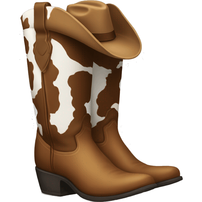 Cow boy boots emoji