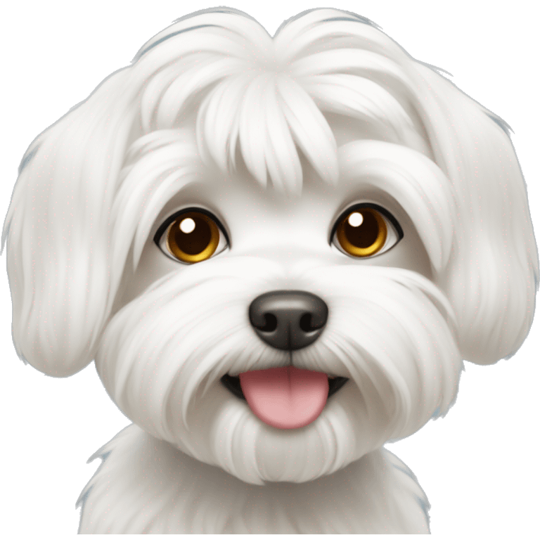 Maltese with cute emoji