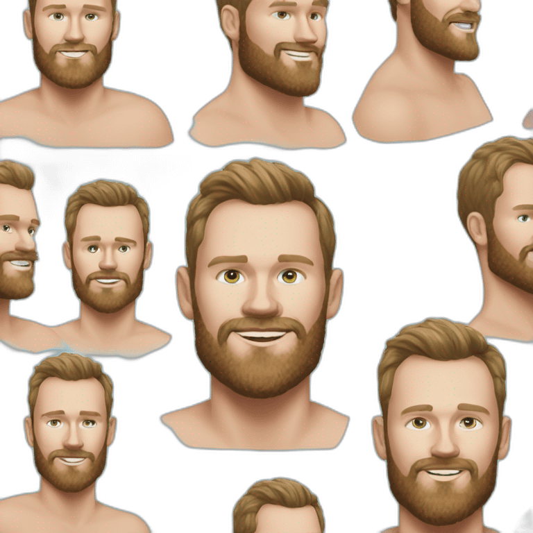 Jonathan Toews as beach bum with beard emoji