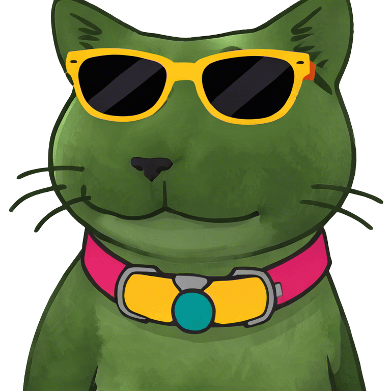 Cat with sunglasses emoji