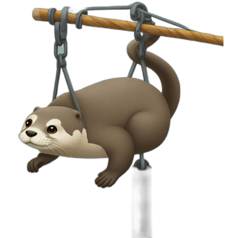 une loutre sur une grue emoji