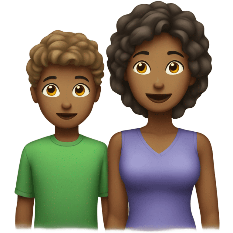 Mom and son emoji