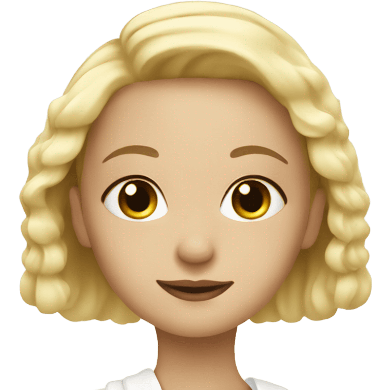 Blonde girl in spa emoji