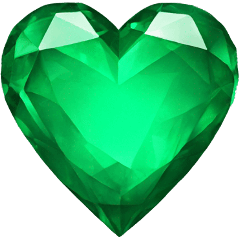 Emerald green heart emoji