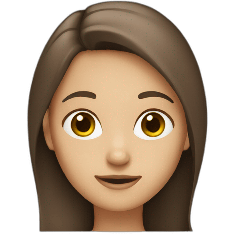 Girl with brown hair long emoji