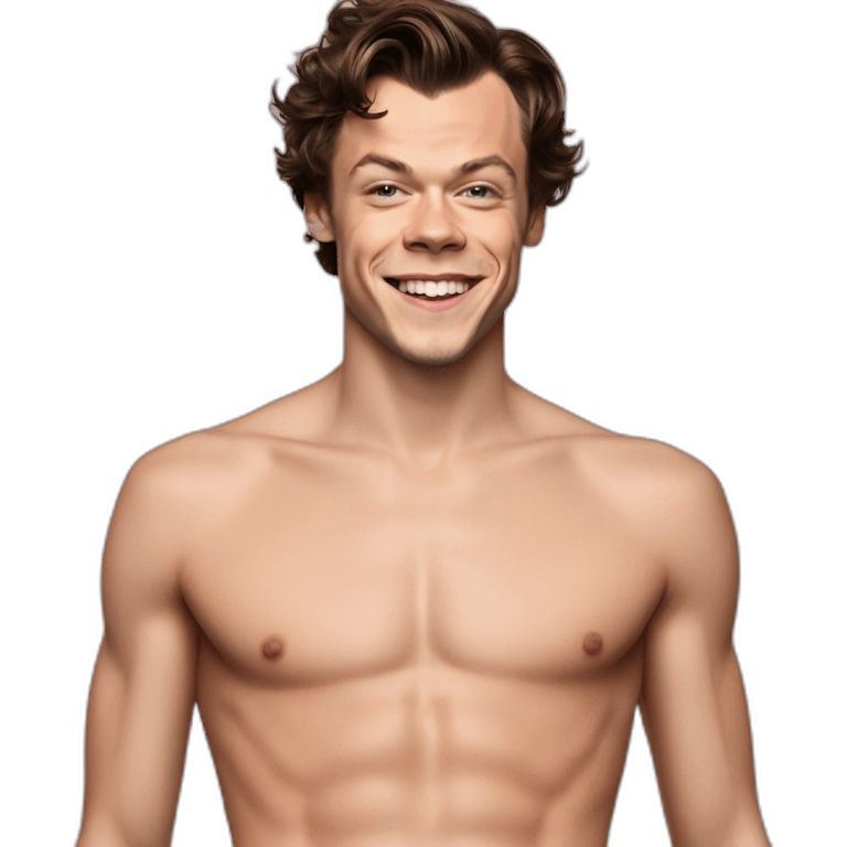 Harry Styles shows off his abs emoji