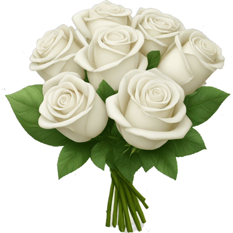 Big white rose bouquet  emoji