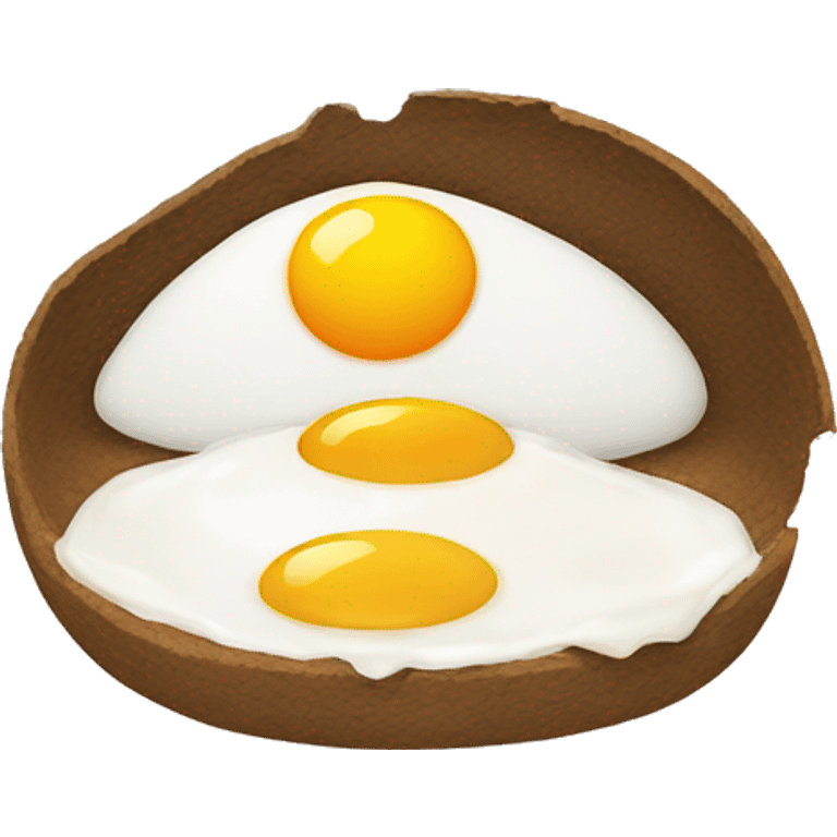 two sunny side up eggs emoji