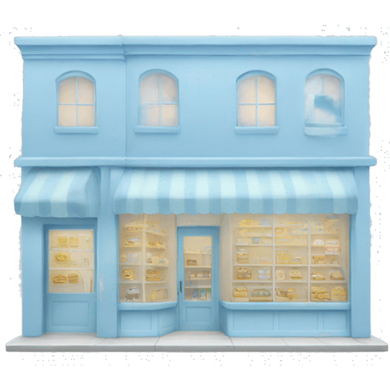 Pastel blue store emoji