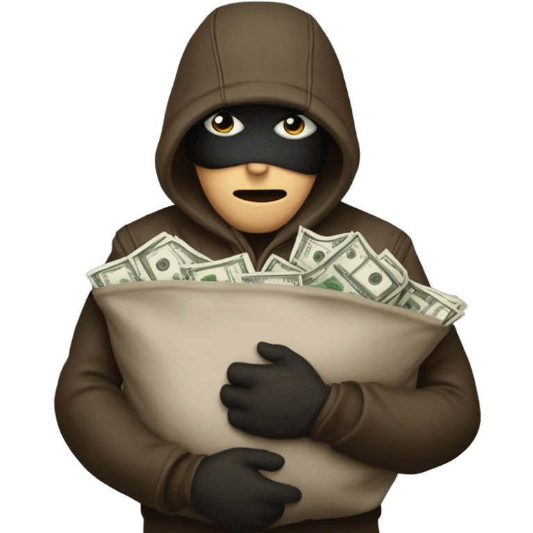 A robber holding a sack of Money emoji