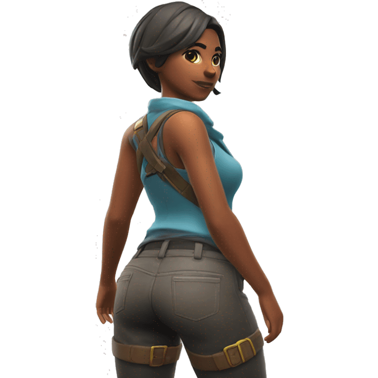 female fortnite skin with a big bum emoji