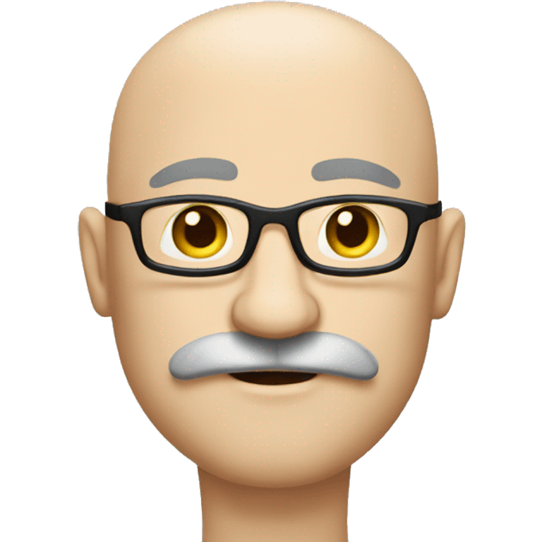 bald man with big bushy moustache emoji