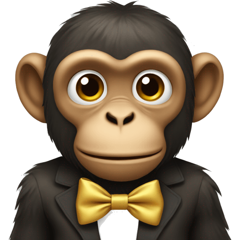 monkey wearing a bow emoji