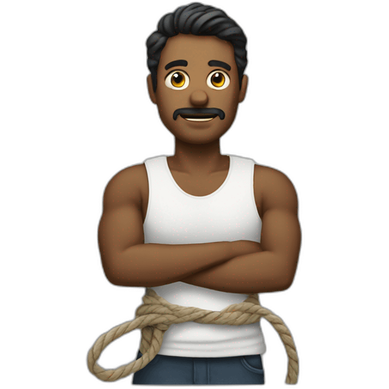 man roped emoji