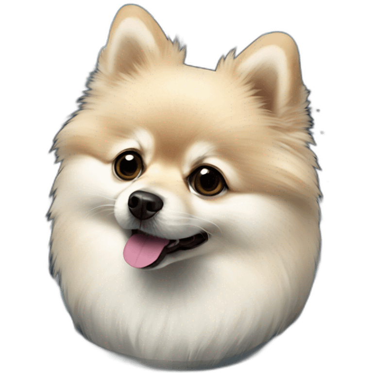 light cream pomeranian blue astronaut emoji