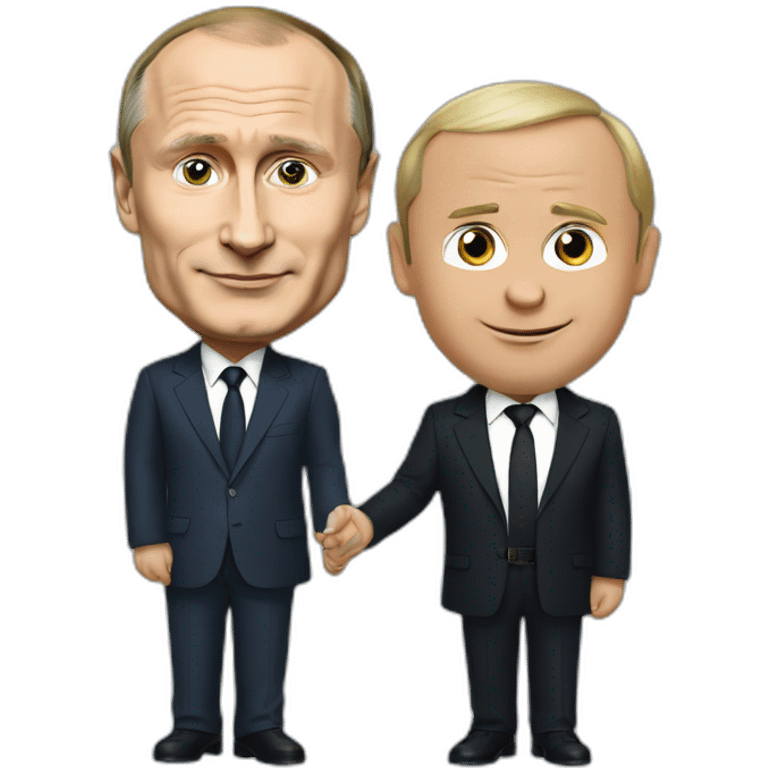 Vladimir Putin and macron emoji