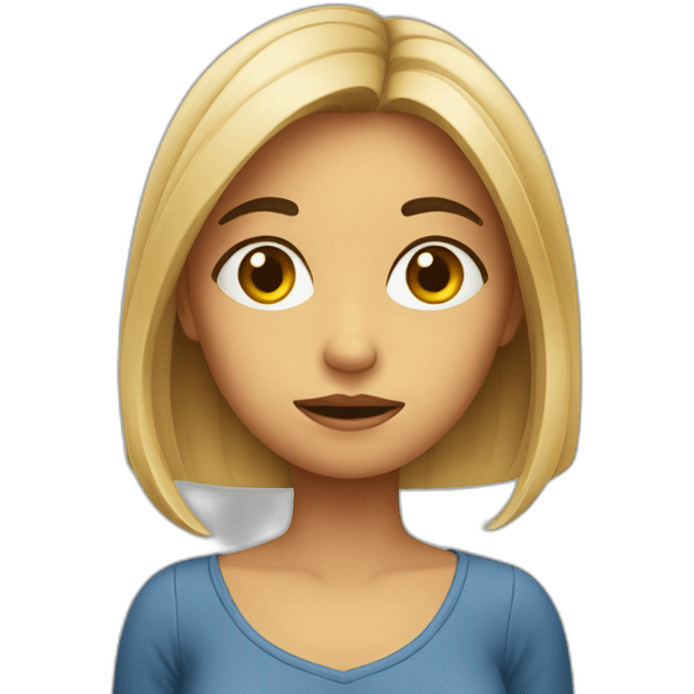 skeptical girl emoji