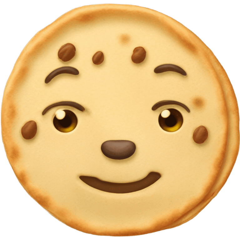 Paratha with whiskers emoji