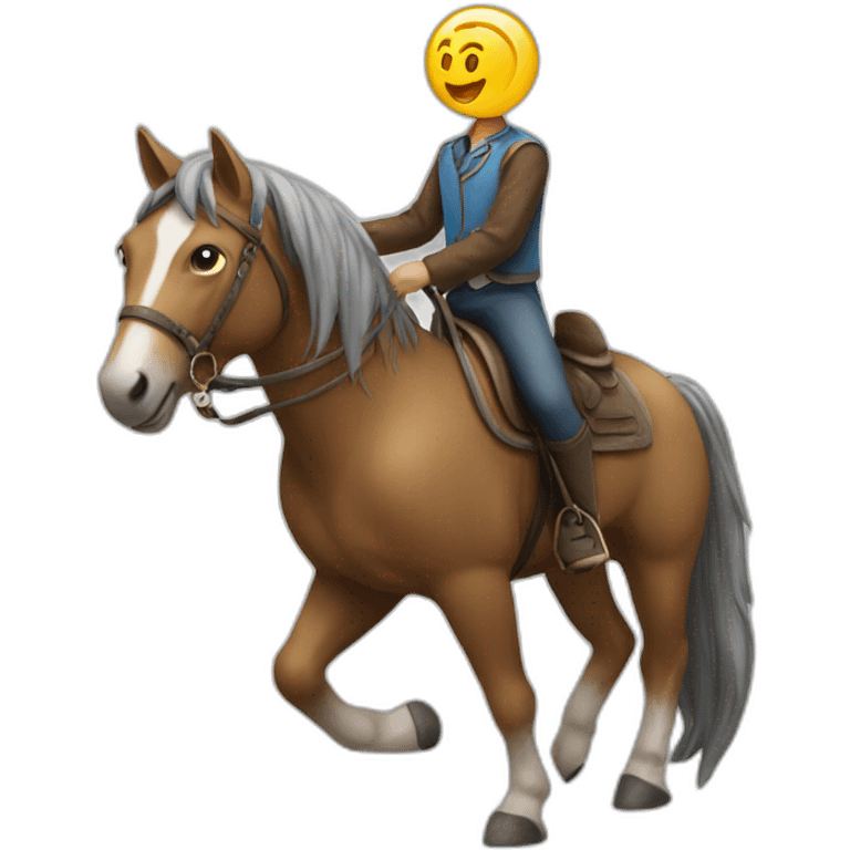 Un chat sur un cheval  emoji